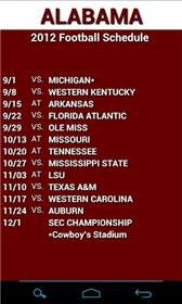 download Alabama 2012 Football Schedule apk